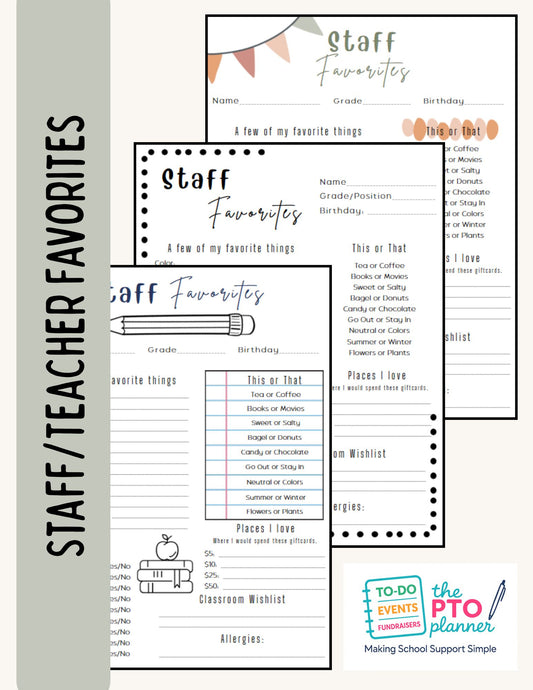 Staff/Teacher Favorites